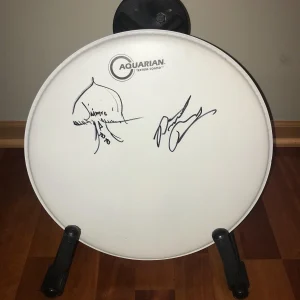 * BUTCH TRUCKS & JAIMOE * signed 14" drumhead * THE ALLMAN BROTHERS BAND * 1