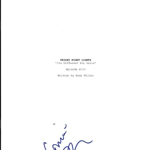 * CONNIE BRITTON * signed autographed TV script * FRIDAY NIGHT LIGHTS * TAMI *