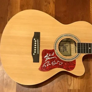 * MICHAEL BREWER & TOM SHIPLEY * signed acoustic guitar * ONE TOKE OVER * 3