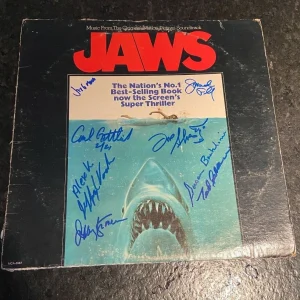 * JAWS * signed vinyl soundtrack * BACKLINIE, KRAMER, GOTTLIEB +5 MORE * PROOF 2