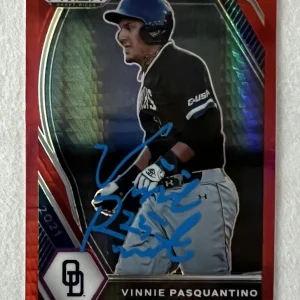 2021 Prizm Draft Picks Vinnie Pasquantino Signed Auto Rookie RC Red Rare COA