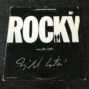 * BILL CONTI * signed soundtrack album * ROCKY * COMPOSER * COA * 3