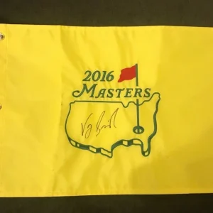 * VIJAH SINGH * signed autographed * MASTERS FLAG * 2000 Winner * 5