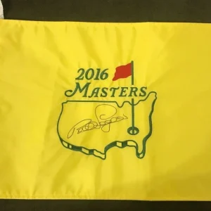 * BERNHARD LANGER * signed * MASTERS FLAG * 1985 & 1993 WINNER * 2