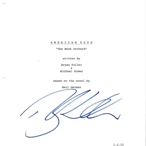 * RICKY WHITTLE * signed tv script * AMERICAN GODS * SHADOW MOON * COA * 1
