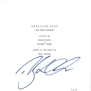 * RICKY WHITTLE * signed tv script * AMERICAN GODS * SHADOW MOON * COA * 2