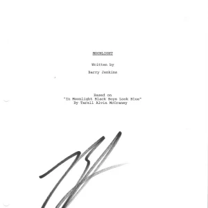 * BARRY JENKINS * signed movie script * MOONLIGHT * DIRECTOR * COA * 1