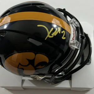XAVIER NWANKPA HAND SIGNED MINI HELMET IOWA HAWKEYES FOOTBALL AUTOGRAPH COA