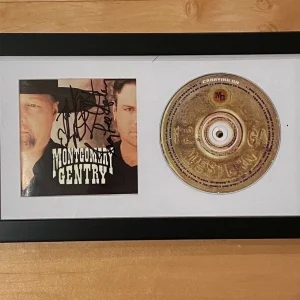 * MONTGOMERY GENTRY * signed framed CD * CARRYING ON * EDDIE TROY * COA * 2