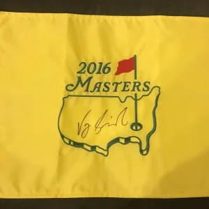 * VIJAH SINGH * signed autographed * MASTERS FLAG * 2000 Winner * 4
