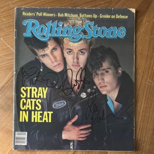 * STRAY CATS * signed Rolling Stone magazine * BRIAN SETZER, ROCKER & SLIM JIM