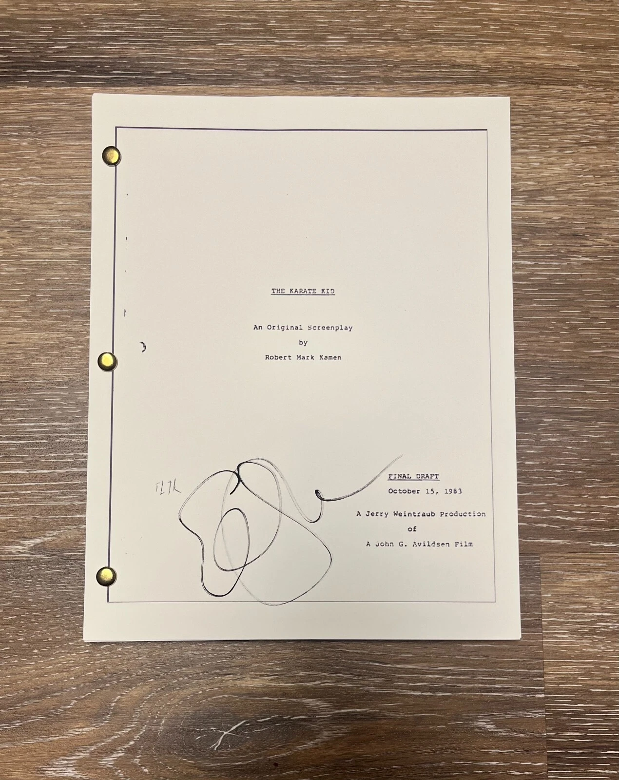 Karate Script * ELISABETH SHUE * signed full movie script * THE KARATE KID * 1 ...