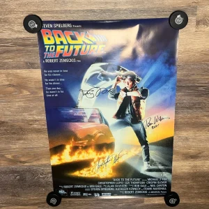* BACK TO THE FUTURE * signed 24x36 poster * MICHAEL J. FOX, LLOYD & WILSON * 1