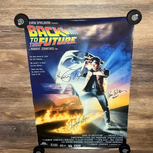 * BACK TO THE FUTURE * signed 24x36 poster * MICHAEL J. FOX, LLOYD & WILSON * 2
