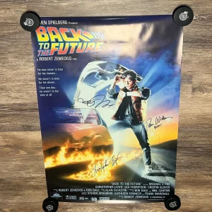 * BACK TO THE FUTURE * signed 24x36 poster * MICHAEL J. FOX, LLOYD & WILSON * 3