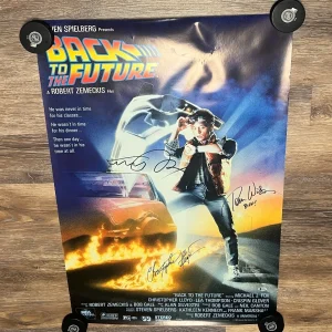 * BACK TO THE FUTURE * signed 24x36 poster * MICHAEL J. FOX, LLOYD & WILSON * 4