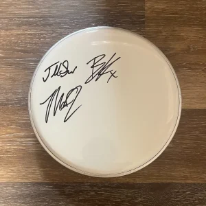 * PARMALEE * signed 10" drumhead * MATT THOMAS, JOSH MCSWAIN & BARRY KNOX * 1