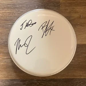 * PARMALEE * signed 10" drumhead * MATT THOMAS, JOSH MCSWAIN & BARRY KNOX * 2