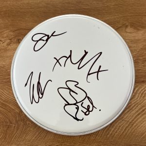 * RISE AGAINST * signed 10" drumhead * TIM MCILRATH, ZACH, JOE & BRANDON * 2