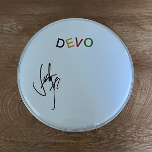 * JOSH FREESE * signed 10" drumhead * DEVO * DRUMMER * 1