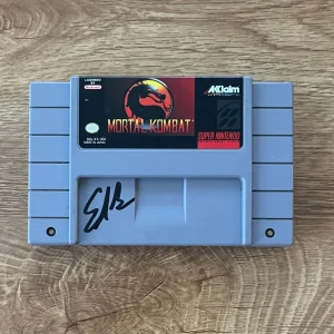 * ED BOON * signed super nintendo game cartridge * MORTAL KOMBAT *