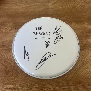 * THE BEACHES * signed 10" drumhead * BLAME MY EX * NO HARD FEELINGS *