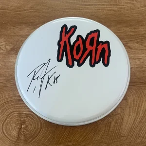 * RAY LUZIER * signed 10" drumhead * KORN * DRUMMER *