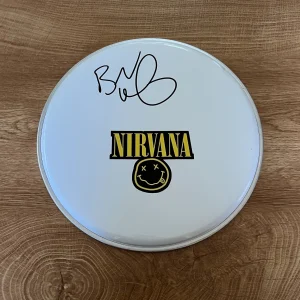 * BUTCH VIG * signed 10" drumhead * NIRVANA * DRUMMER *