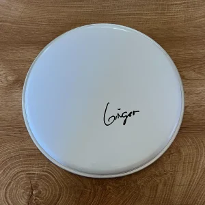 * GINGER FISH * signed 10" drumhead * MARILYN MANSON * ROB ZOMBIE * DRUMMER *