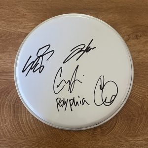 * POLYPHIA * signed 10" drumhead * TIM HENSON, CLAYTON & SCOTT *