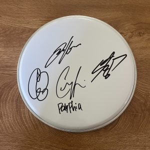 * POLYPHIA * signed 10" drumhead * TIM HENSON, CLAYTON & SCOTT *