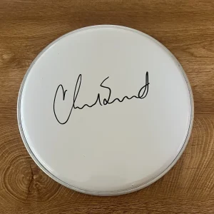 * CHAD SMITH * signed 10" drumhead * RED HOT CHILI PEPPERS *