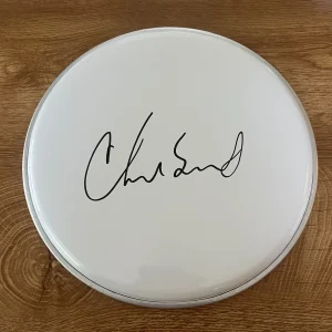 * CHAD SMITH * signed 10" drumhead * RED HOT CHILI PEPPERS *