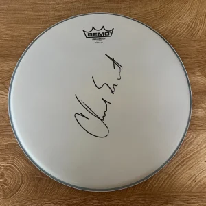 * CHAD SMITH * signed 14" REMO drumhead * RED HOT CHILI PEPPERS *