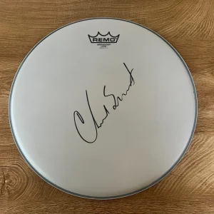 * CHAD SMITH * signed 14" REMO drumhead * RED HOT CHILI PEPPERS *