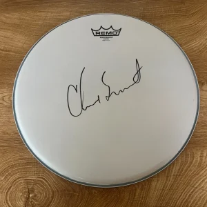 * CHAD SMITH * signed 14" REMO drumhead * RED HOT CHILI PEPPERS *