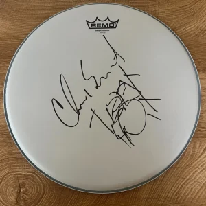 * CHAD SMITH * signed 14" REMO drumhead * RED HOT CHILI PEPPERS * SKETCH *
