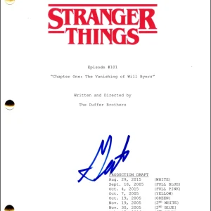 Gaten Matarazzo Signed Autograph Stranger Things Pilot Script Screenplay JSA COA