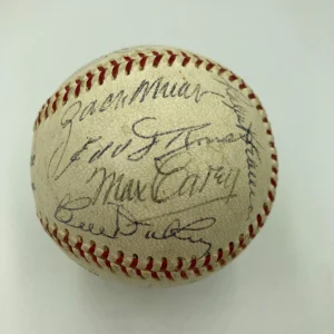 1950's HOF Multi Signed Baseball Lefty Grove Ray Schalk Pie Traynor Sam Rice JSA