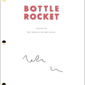 Wes Anderson Signed Autograph Bottle Rocket Full Movie Script Screenplay JSA COA