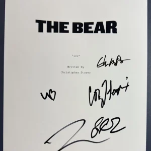 THE BEAR SIGNED SCRIPT X5 TV SHOW JEREMY ALLEN WHITE EBON AUTOGRAPH COA