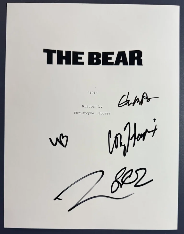 THE BEAR SIGNED SCRIPT X5 TV SHOW JEREMY ALLEN WHITE EBON AUTOGRAPH COA
