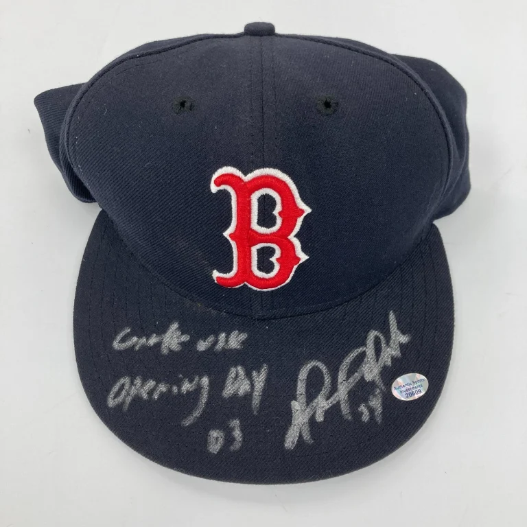 David Ortiz Boston Red Sox Debut Game Used Signed Hat JSA COA First Game Red Sox