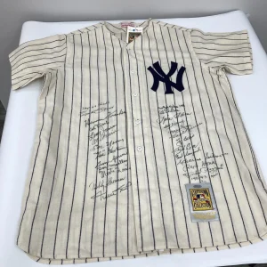1951 New York Yankees & Giants W.S. Champs Team Signed Jersey PSA DNA MINT 9
