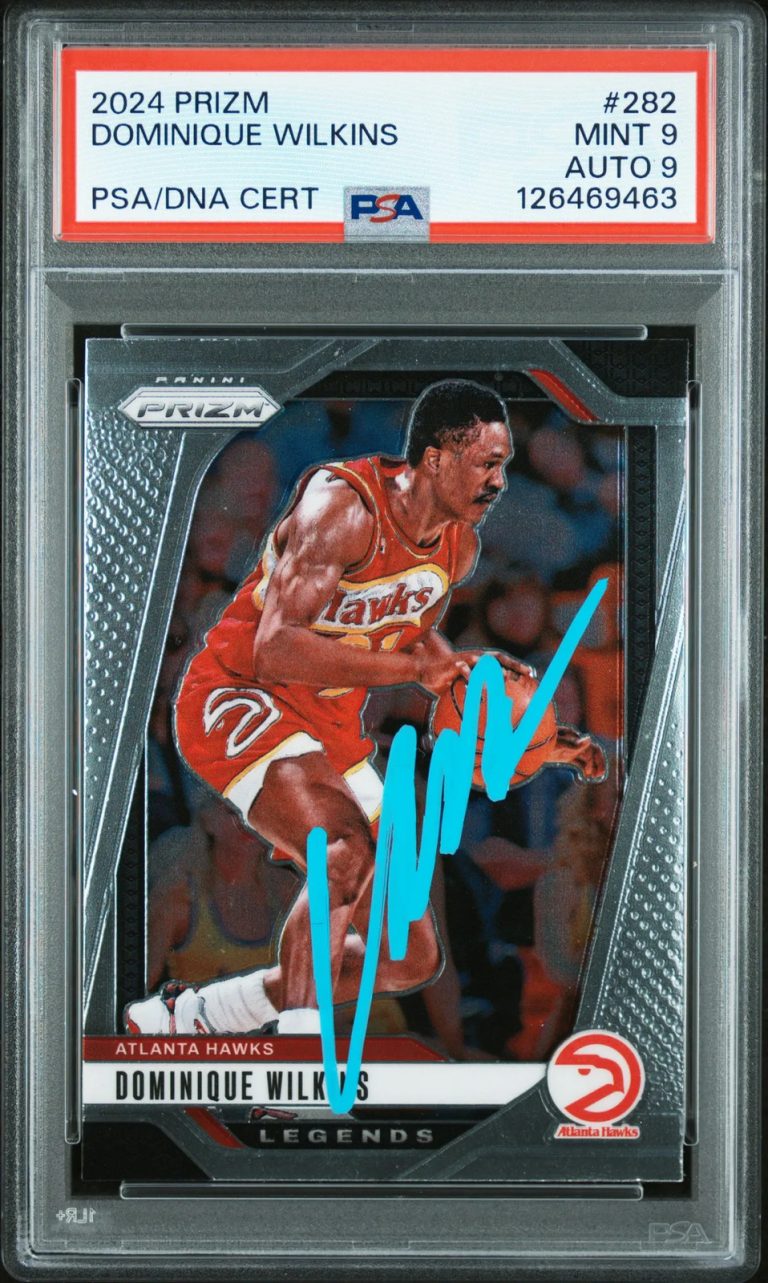 2024 Panini Prizm #282 Dominique Wilkins signed card PSA 9 Auto 9