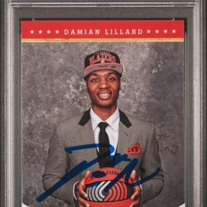 2012 Panini Hoops #280 Damian Lillard Rookie signed card PSA A Auto A