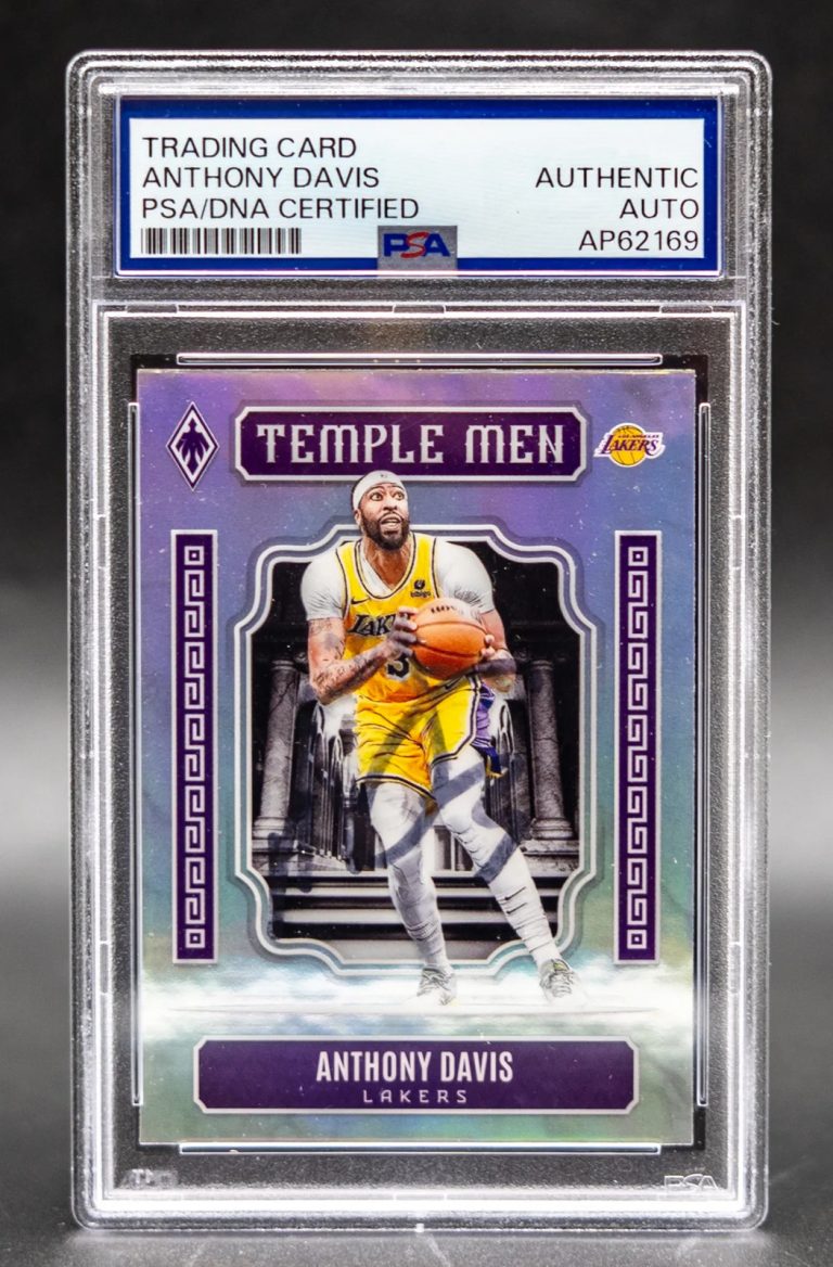 2023 Panini Prizm #25 Anthony Davis Phoenix signed card PSA Lakers