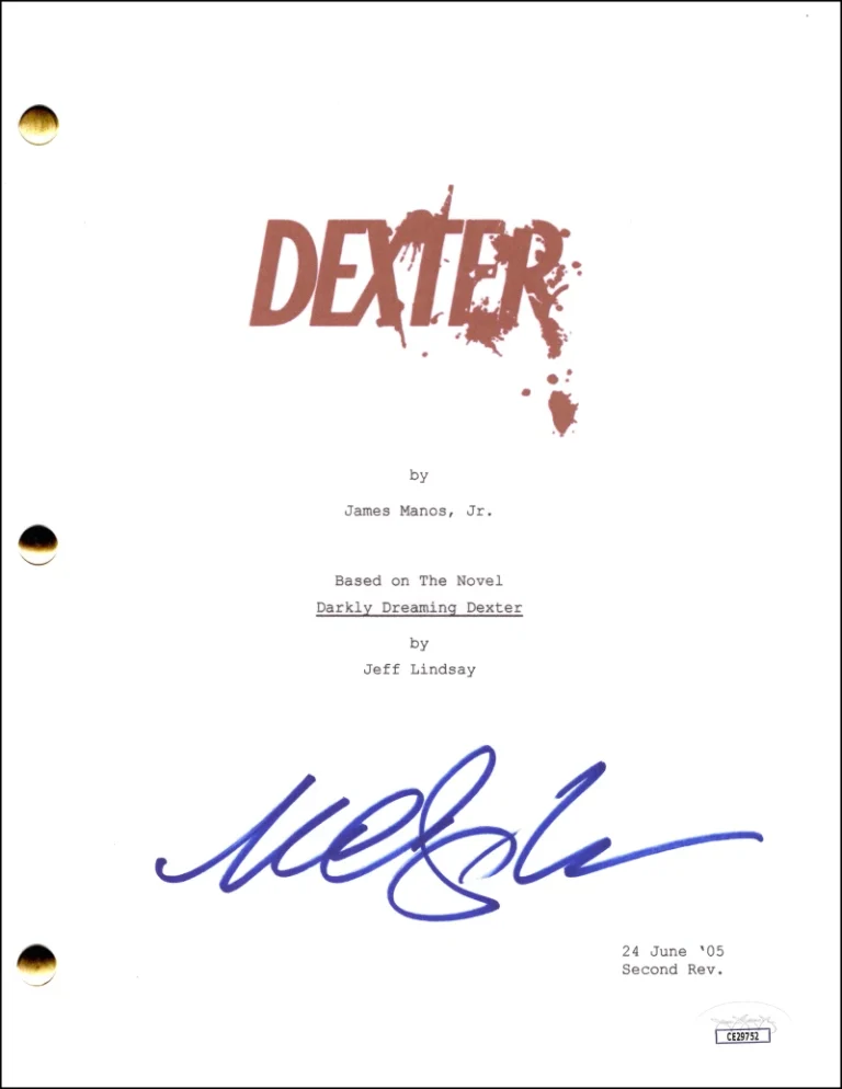 Michael C Hall Signed Autograph Dexter Full Pilot Script Screenplay w/ JSA COA