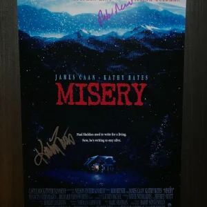 * MISERY * signed 12x18 photo poster * KATHY BATES & ROB REINER * PROOF * 3