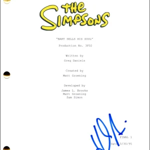 Hank Azaria Signed Autograph The Simpsons Full Episode Script Screenplay Moe Apu